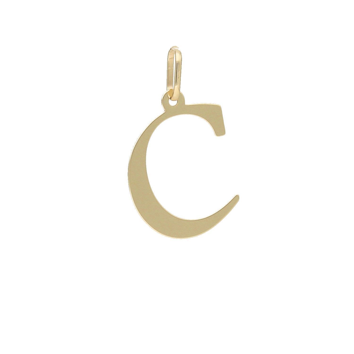 Zawieszka w kształcie litery C, wykonana z najwyższej jakości złota próby 585.jpg